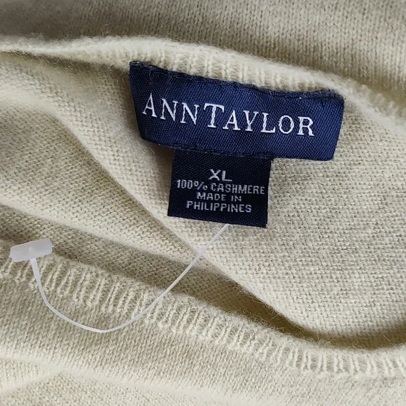 100% Cashmere Ann Taylor NWOT Sleeveless Knit Sweater Vest Top Size XL - Picture 10 of 10